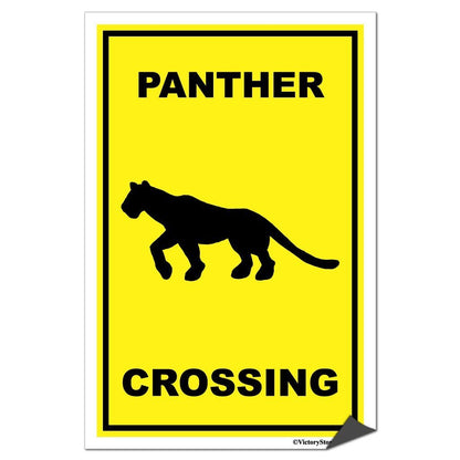 Panther Crossing Sign or Sticker