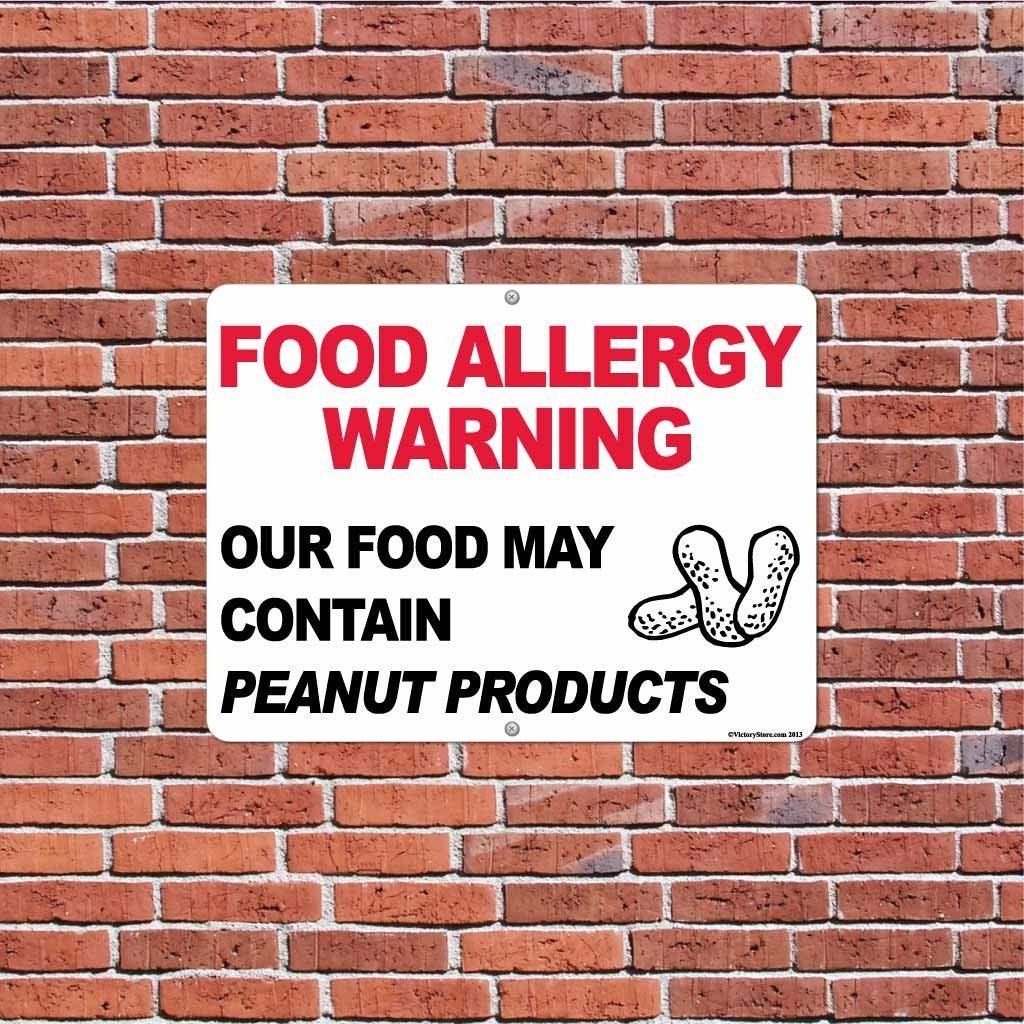 Peanut Products Food Allergy Warning Sign - #3