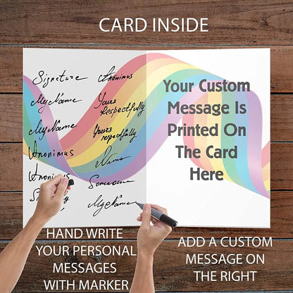 Personalized Jumbo 3 Foot Rainbow Valentine's Day Card