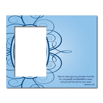 Matthew 11:29 Decorative Picture Frame - Holds 4x6 Photo