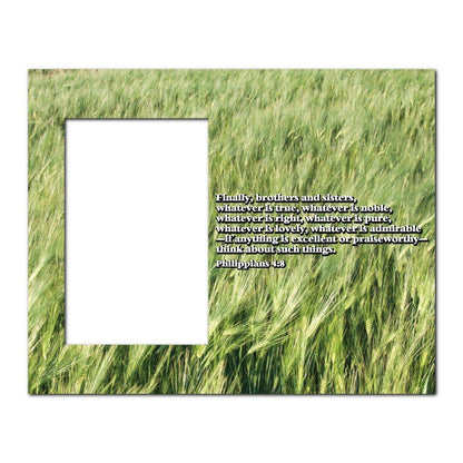 Philippians 4:8 Decorative Picture Frame - Holds 4x6 Photo