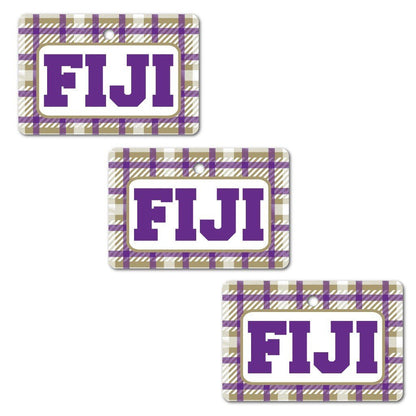 Phi Gamma Delta Ornament - Set of 3 Rectangle Shapes - FREE SHIPPING