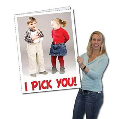 3' Stock Design Giant Anniversary Day Card "I Pick You" W/envelope