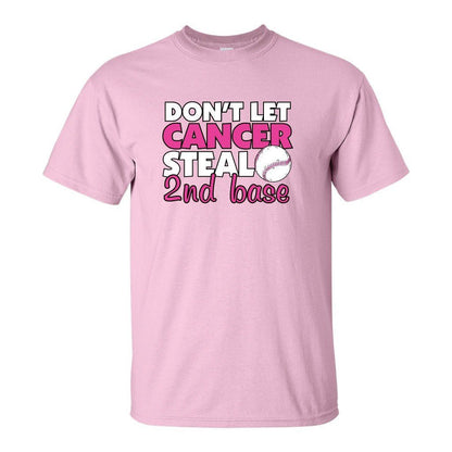 Steal 2nd Base Breast Cancer Awareness T-Shirt - FREE SHIPPING