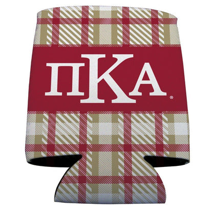 Pi Kappa Alpha Can Cooler Set of 12 - Plaid FREE SHIPPING