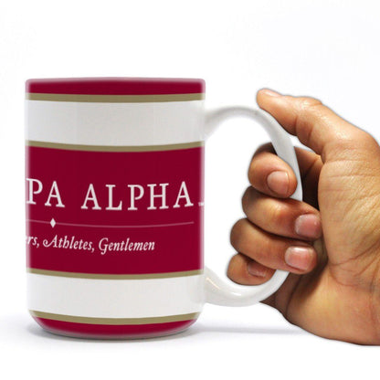 Pi Kappa Alpha 15oz Coffee Mug “ Crest with Three Red Stripes