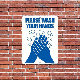 Please Wash Your Hands Sign or Sticker | VictoryStore – VictoryStore.com