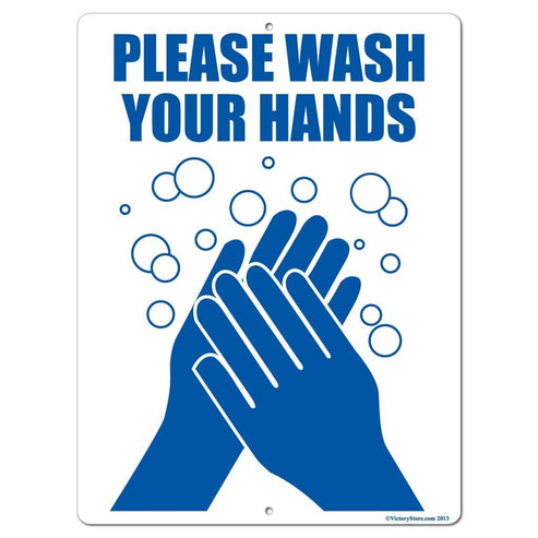 Please Wash Your Hands Sign or Sticker | VictoryStore – VictoryStore.com