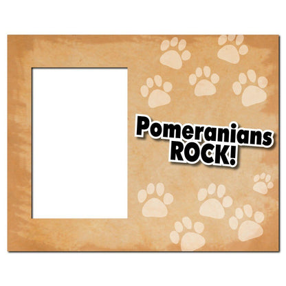 Pomeranians Rock Dog Picture Frame - Holds 4x6 picture