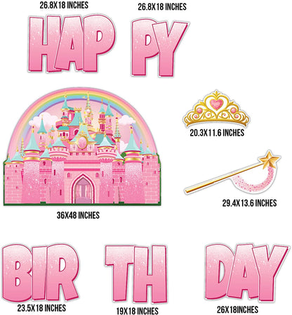 Princess Birthday Yard Signs Quick Set