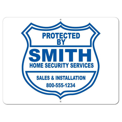 Protected by Smith Home Security Services Sign or Sticker