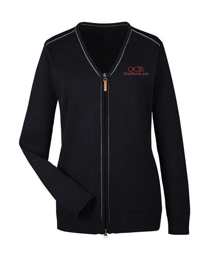 QCR Ladies' Manchester Fully-Fashioned Full-zip Sweater