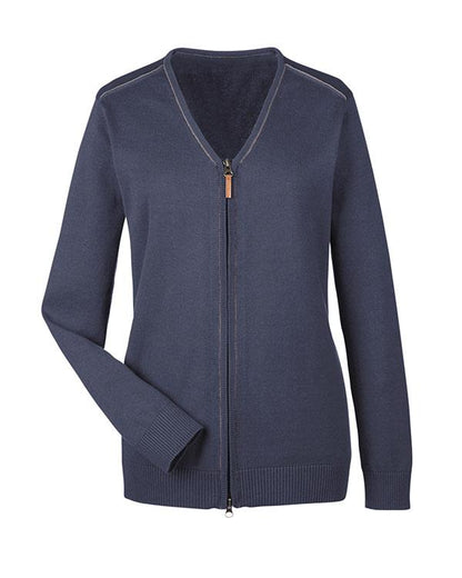 QCR Ladies' Manchester Fully-Fashioned Full-zip Sweater