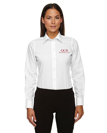 QCR Ladies' Solid Broadcloth Button Down Shirt