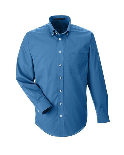 QCR Men's Solid Broadcloth Button Down Shirt