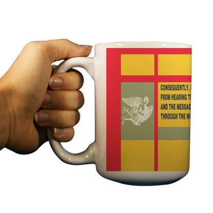 Romans 10:17 Religious 15oz Coffee Mug