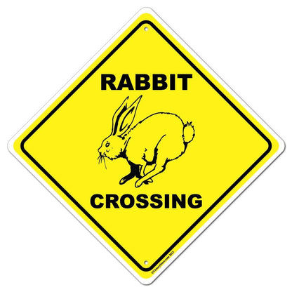 Rabbit Crossing Sign or Sticker