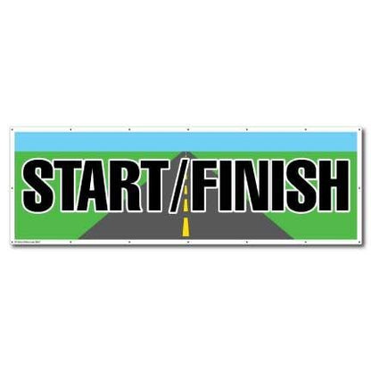 Start/Finish Full Color Vinyl Banner - 4' x 12'