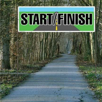 Start/Finish Full Color Vinyl Banner - 4' x 12'