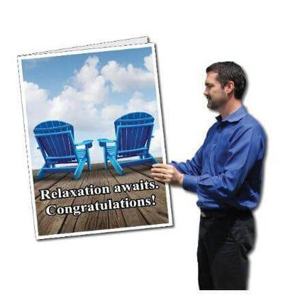 2'x3' Giant Retirement Party Card with Envelope - Relaxation Awaits (Stock Design)