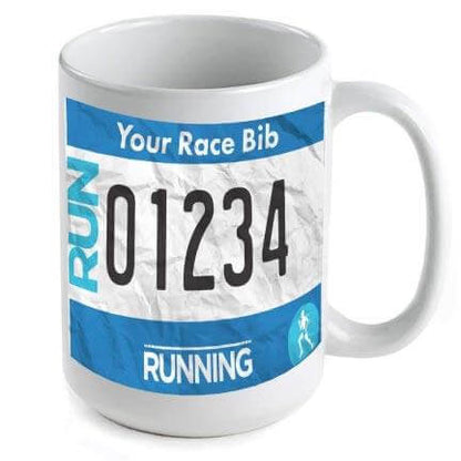 Custom Runners Race Bib Coffee Mug