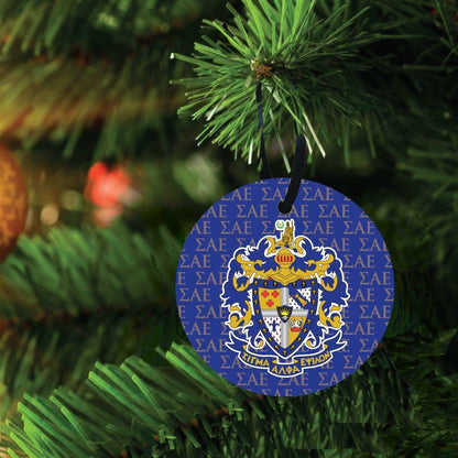 Sigma Alpha Epsilon Ornament - Set of 3 Circle Shapes - FREE SHIPPING