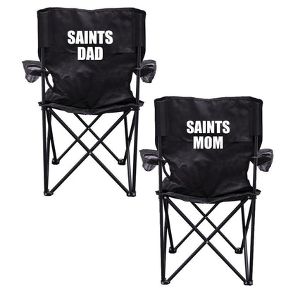 Saints Parents Black Folding Camping Chair Set of 2