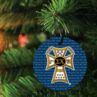 Sigma Chi Ornament - Set of 3 Circle Shapes - FREE SHIPPING