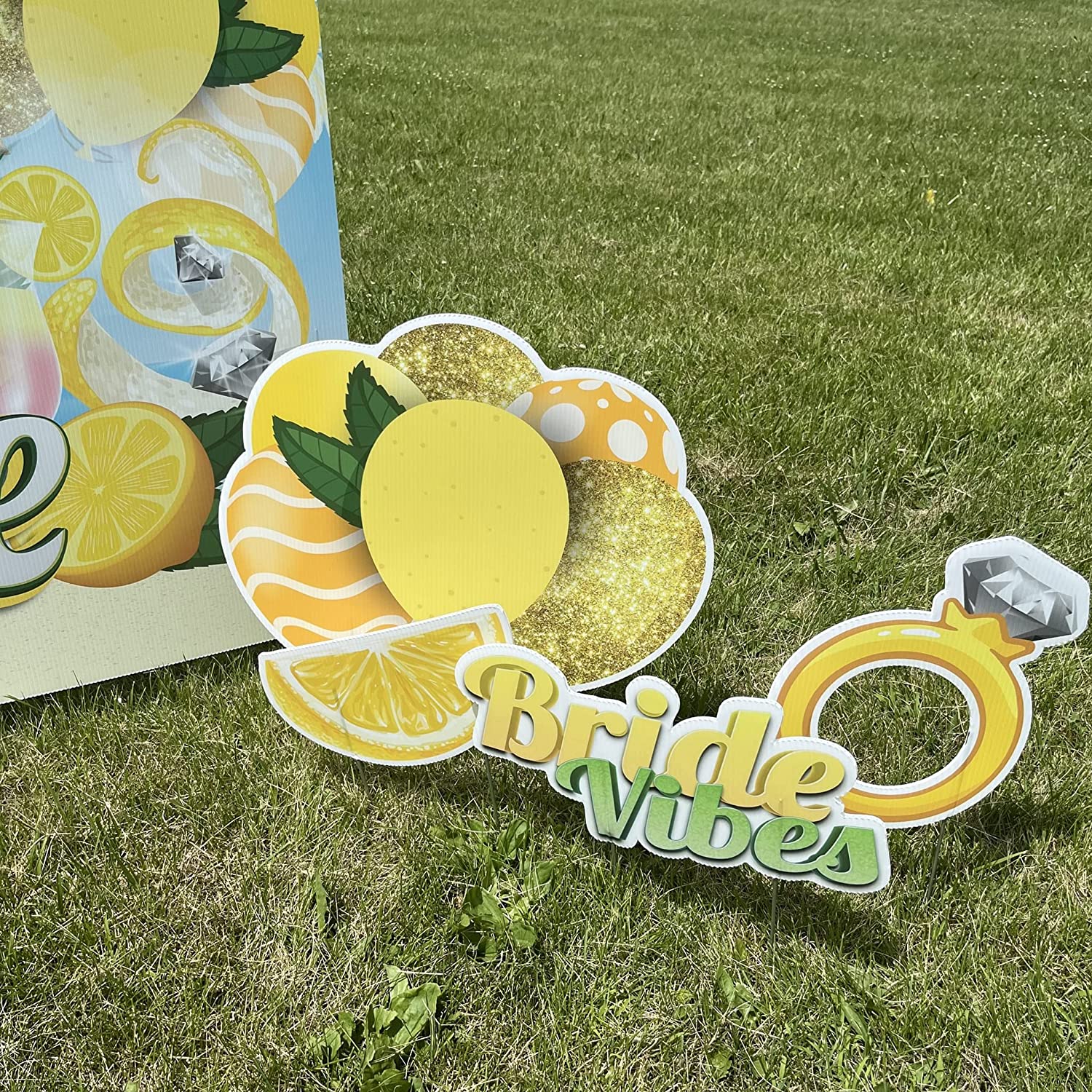 Lemonade themed shops yard cards (stakes & stands not included)