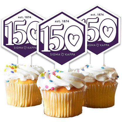 Sigma Kappa Cupcake Toppers - Officially Licensed