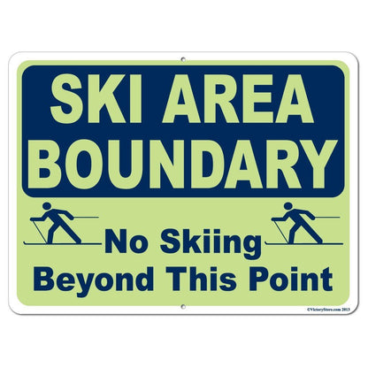 Ski Area Boundary Sign or Sticker - #2