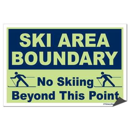 Ski Area Boundary Sign or Sticker - #2