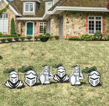 Small Knight Mascot Yard Sign Accessory Set