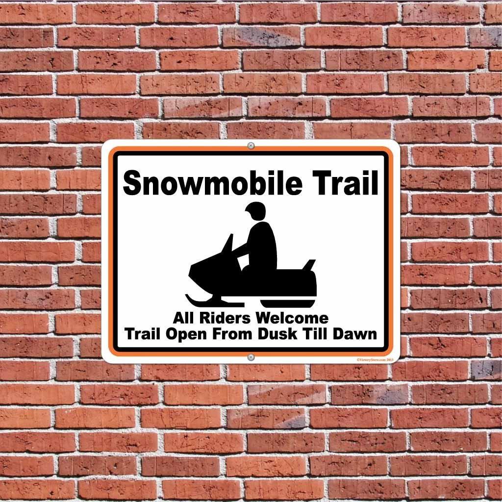 Snowmobile Trail Sign or Sticker - #8