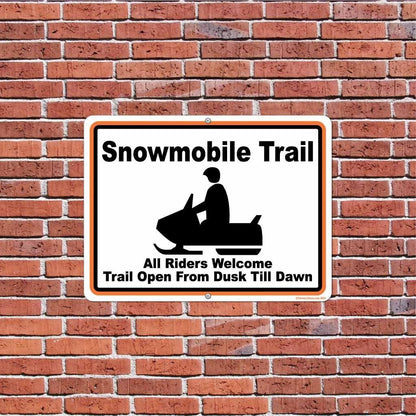 Snowmobile Trail Sign or Sticker - #8