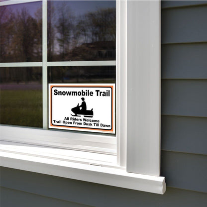 Snowmobile Trail Sign or Sticker - #8