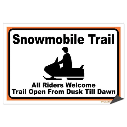 Snowmobile Trail Sign or Sticker - #8