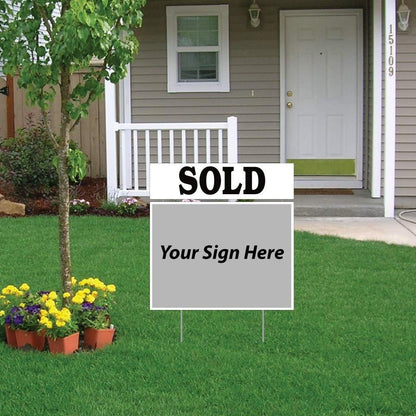 Sold Real Estate Yard Sign Rider Set - FREE SHIPPING