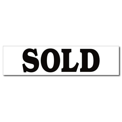 Sold Real Estate Yard Sign Rider Set - FREE SHIPPING