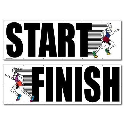 Start and Finish with Runners - Full Color Vinyl Banner Set of 2