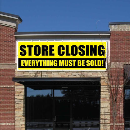 Store Closing Vinyl Banner with Grommets