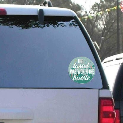 graduation car decal