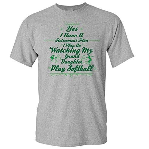 Retirement Plan Watch Grand Daughter Play Softball Short Sleeve Tshirt - FREE SHIPPING