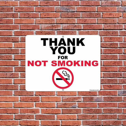 Thank You For Not Smoking Sign or Sticker - #2