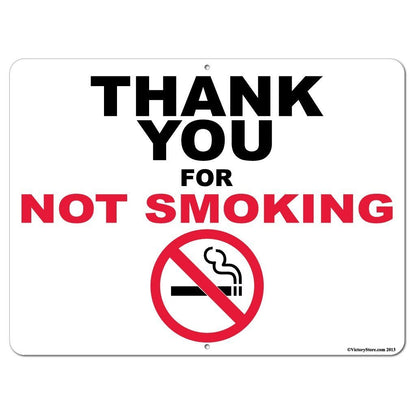 Thank You For Not Smoking Sign or Sticker - #2