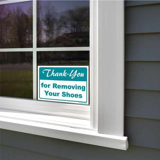 Thank You For Removing Your Shoes Sign or Sticker - #2