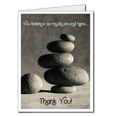 2'x3' Giant Thank You Card-Rocks, Stock Design, W/Envelope