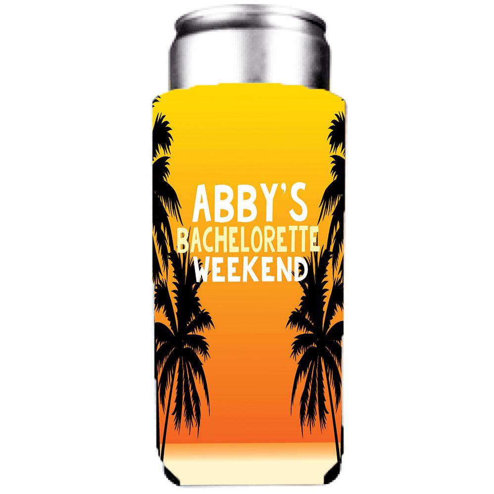 Pineapple Party Personalized Slim Can Cooler