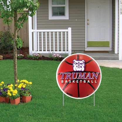 Truman State University Basketball Shaped Plastic Yard Sign - FREE SHIPPING