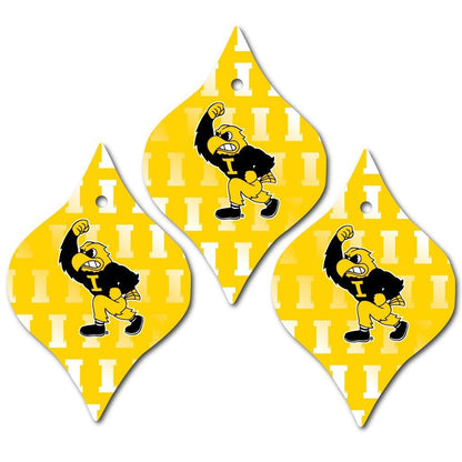 University of Iowa Hawkeyes Tapered Ornaments